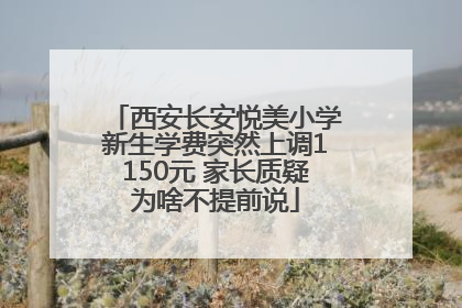 西安长安悦美小学新生学费突然上调1150元 家长质疑为啥不提前说