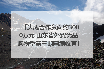 达成合作意向约3000万元 山东省外贸优品购物季第三期圆满收官