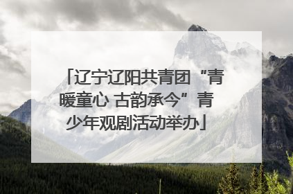 辽宁辽阳共青团“青暖童心 古韵承今”青少年观剧活动举办