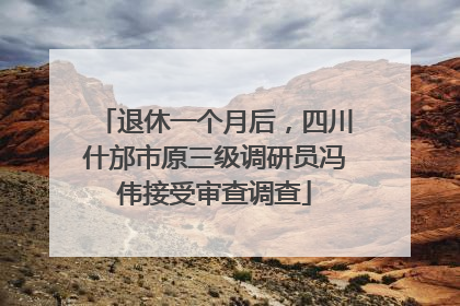 退休一个月后，四川什邡市原三级调研员冯伟接受审查调查