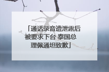 通话录音遭泄露后被要求下台 泰国总理佩通坦致歉