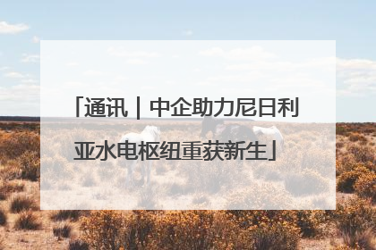 通讯｜中企助力尼日利亚水电枢纽重获新生