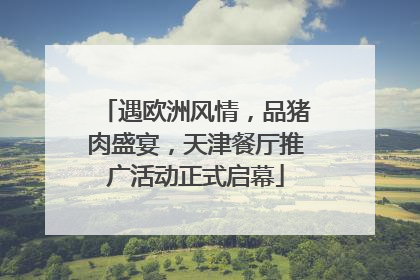 遇欧洲风情，品猪肉盛宴，天津餐厅推广活动正式启幕