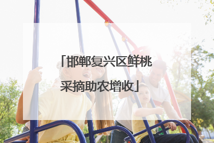 邯郸复兴区鲜桃采摘助农增收