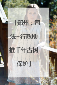 郑州：司法+行政助推千年古树保护