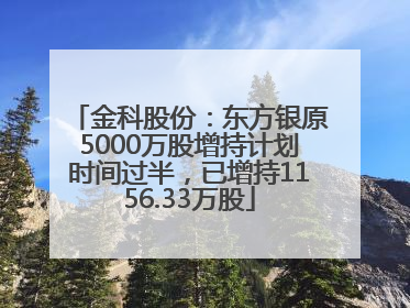 金科股份：东方银原5000万股增持计划时间过半，已增持1156.33万股