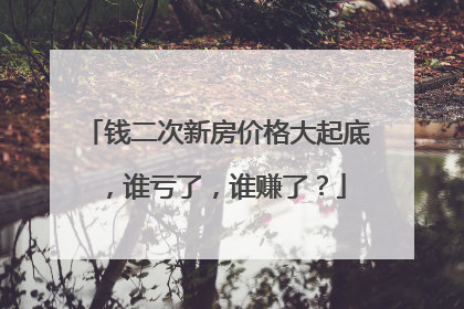 钱二次新房价格大起底，谁亏了，谁赚了？