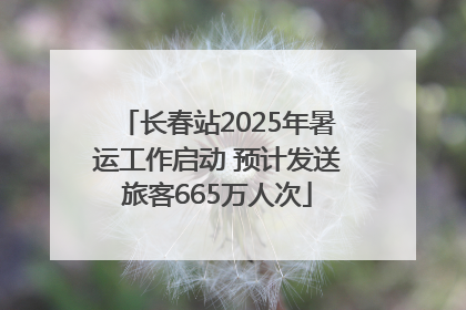 长春站2025年暑运工作启动 预计发送旅客665万人次