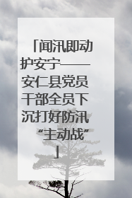 闻汛即动护安宁——安仁县党员干部全员下沉打好防汛“主动战”
