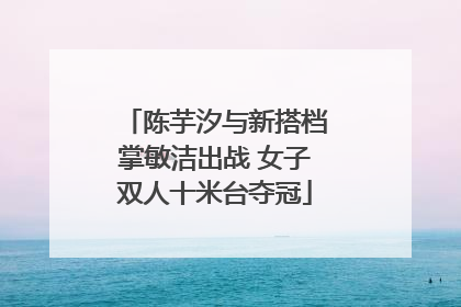 陈芋汐与新搭档掌敏洁出战 女子双人十米台夺冠