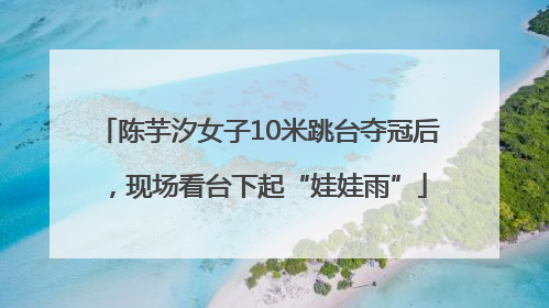 陈芋汐女子10米跳台夺冠后，现场看台下起“娃娃雨”