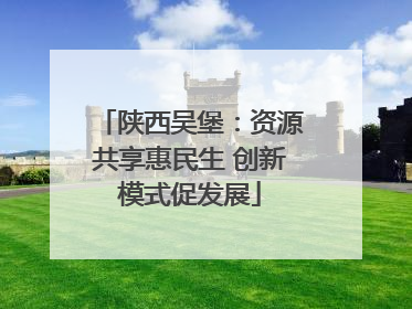 陕西吴堡：资源共享惠民生 创新模式促发展