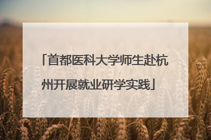 首都医科大学师生赴杭州开展就业研学实践