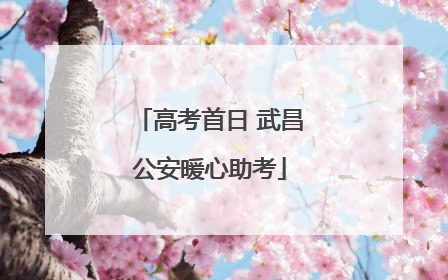 高考首日 武昌公安暖心助考
