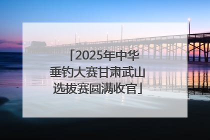 2025年中华垂钓大赛甘肃武山选拔赛圆满收官