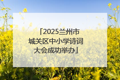 2025兰州市城关区中小学诗词大会成功举办