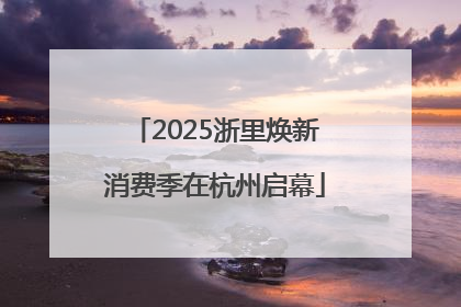 2025浙里焕新消费季在杭州启幕