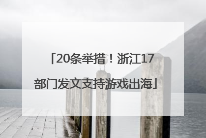 20条举措！浙江17部门发文支持游戏出海