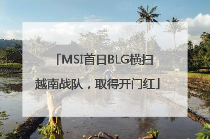 MSI首日BLG横扫越南战队，取得开门红